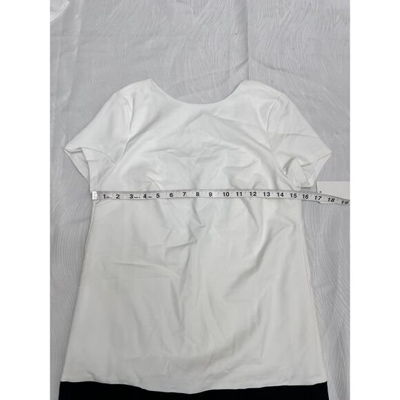TOBI White and Black Backless Short Sleeve Mini Shift Cocktail Dress - Size XS - Picture 10 of 10